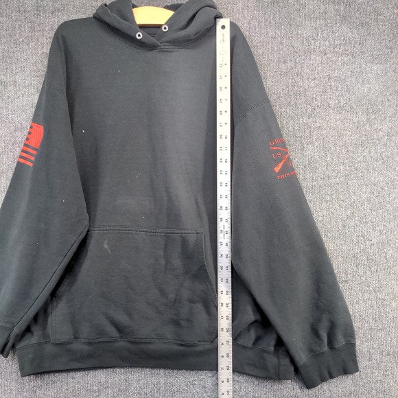 Grunt Style Men's Pullover Hoodie Black Size XXL Military Patriotic Graphic - Picture 11 of 13